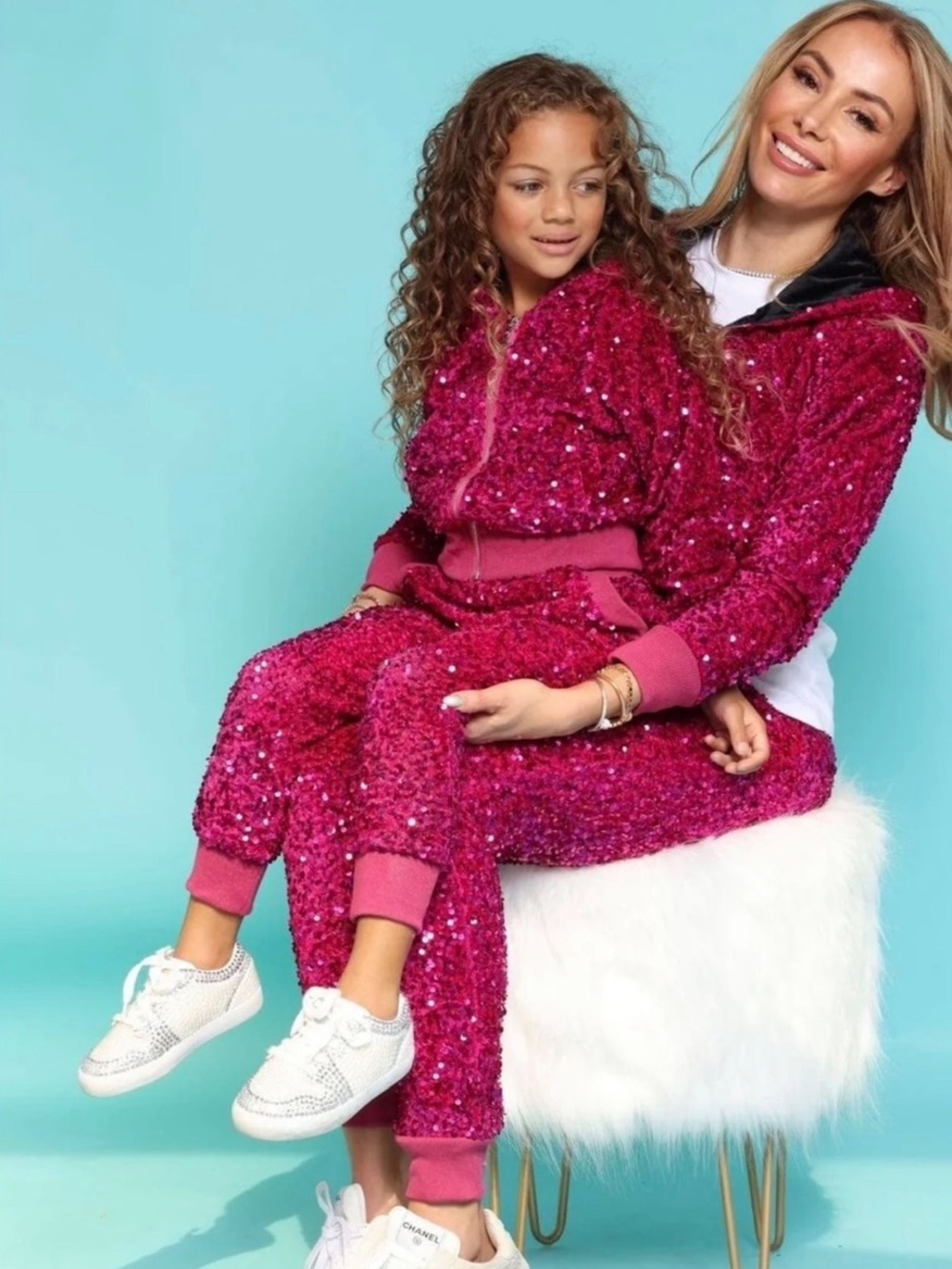 Women's Hot Pink Magic Sequin Set Lola + The Boys